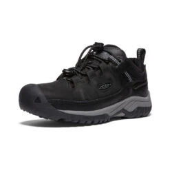 Keen Big Kids' Targhee Waterproof Shoe | Black/Steel Grey -Keen Shoes Shop 047953cc6bbda1e1c32d785997ac089876b37070