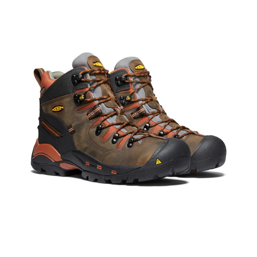 Keen Men's Pittsburgh 6" Waterproof Boot (Soft Toe) | Cascade Brown/Bombay Brown 4 Keen Men's Pittsburgh 6" Waterproof Boot (Soft Toe) | Cascade Brown/Bombay Brown - Image 2