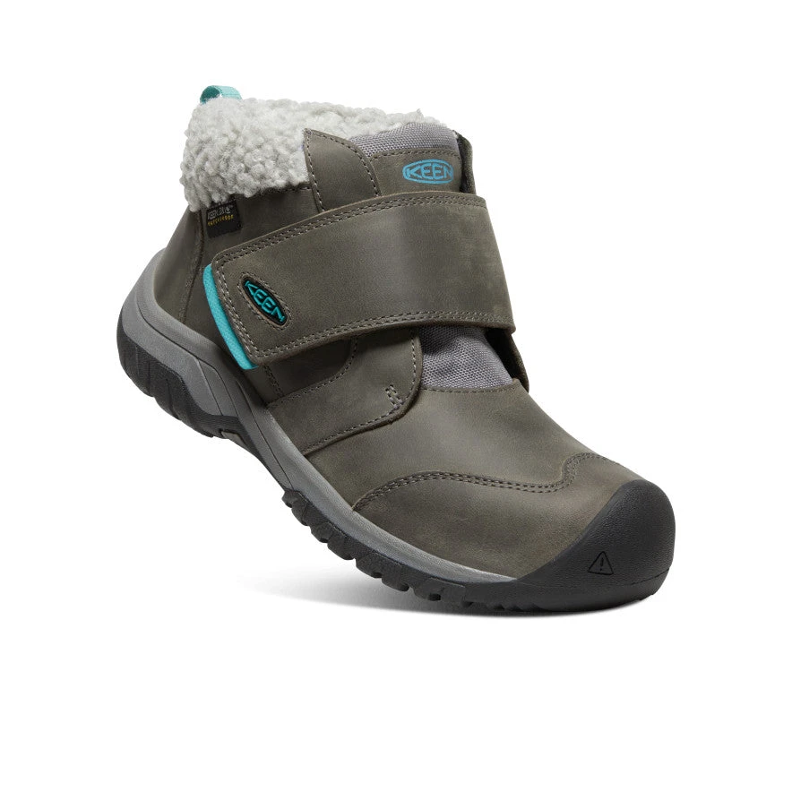 Keen Big Kids' Kootenay IV Waterproof Boot | Steel Grey/Porcelain 5 Keen Big Kids' Kootenay IV Waterproof Boot | Steel Grey/Porcelain - Image 3