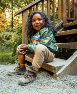 Keen Little Kids' Targhee Waterproof Boot | Dark Earth/Golden Brown -Keen Shoes Shop LittleKidsTargheeMidLifestylePDPLeft