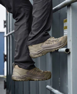 Keen Men's Reno KBF Waterproof (Carbon-Fiber Toe) | Brindle/Morel -Keen Shoes Shop SDD 506 PDP Reno 1027106 Left Image