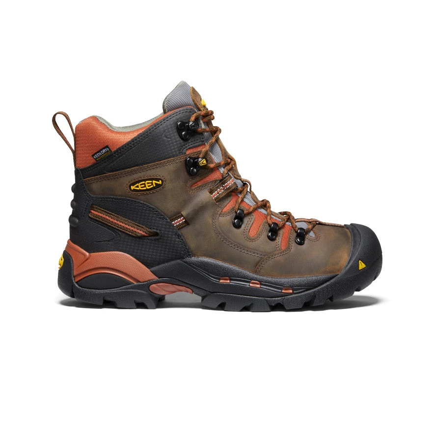 Keen Men's Pittsburgh 6" Waterproof Boot (Soft Toe) | Cascade Brown/Bombay Brown 3 Keen Men's Pittsburgh 6" Waterproof Boot (Soft Toe) | Cascade Brown/Bombay Brown