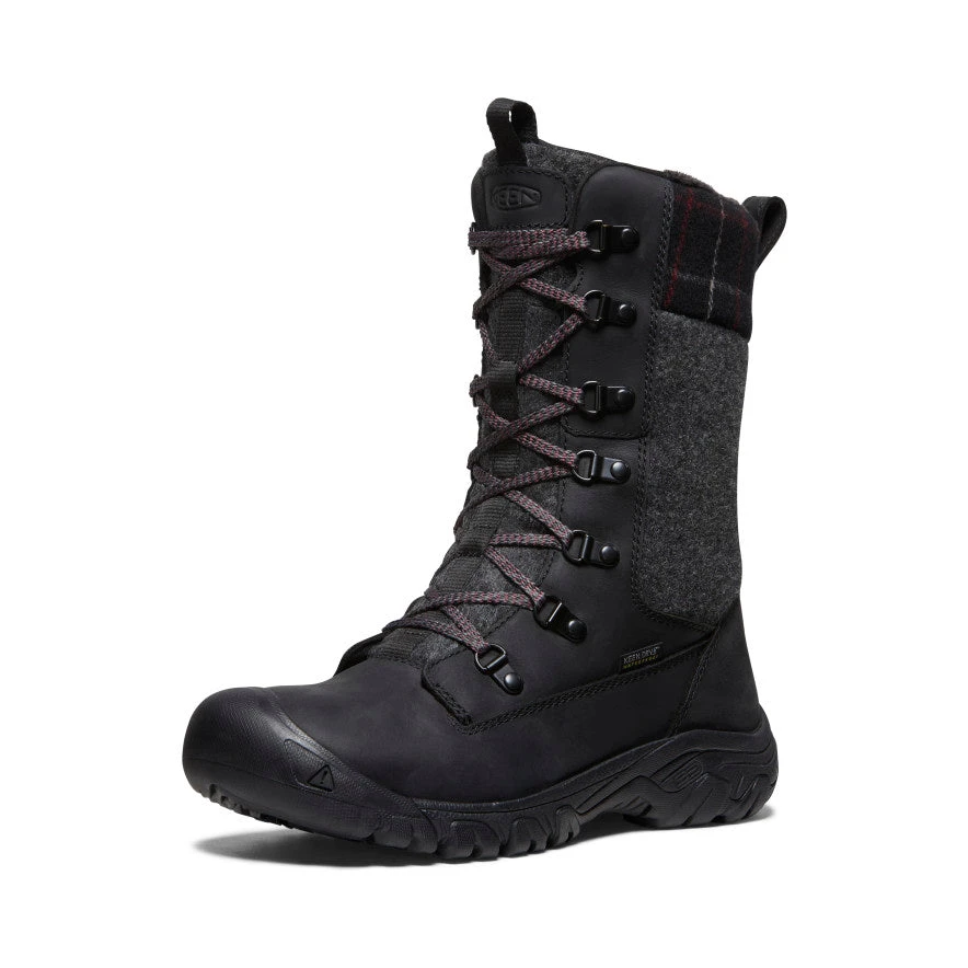 Keen Women's Greta Tall Waterproof Boot | Black/Black Plaid 5 Keen Women's Greta Tall Waterproof Boot | Black/Black Plaid - Image 3