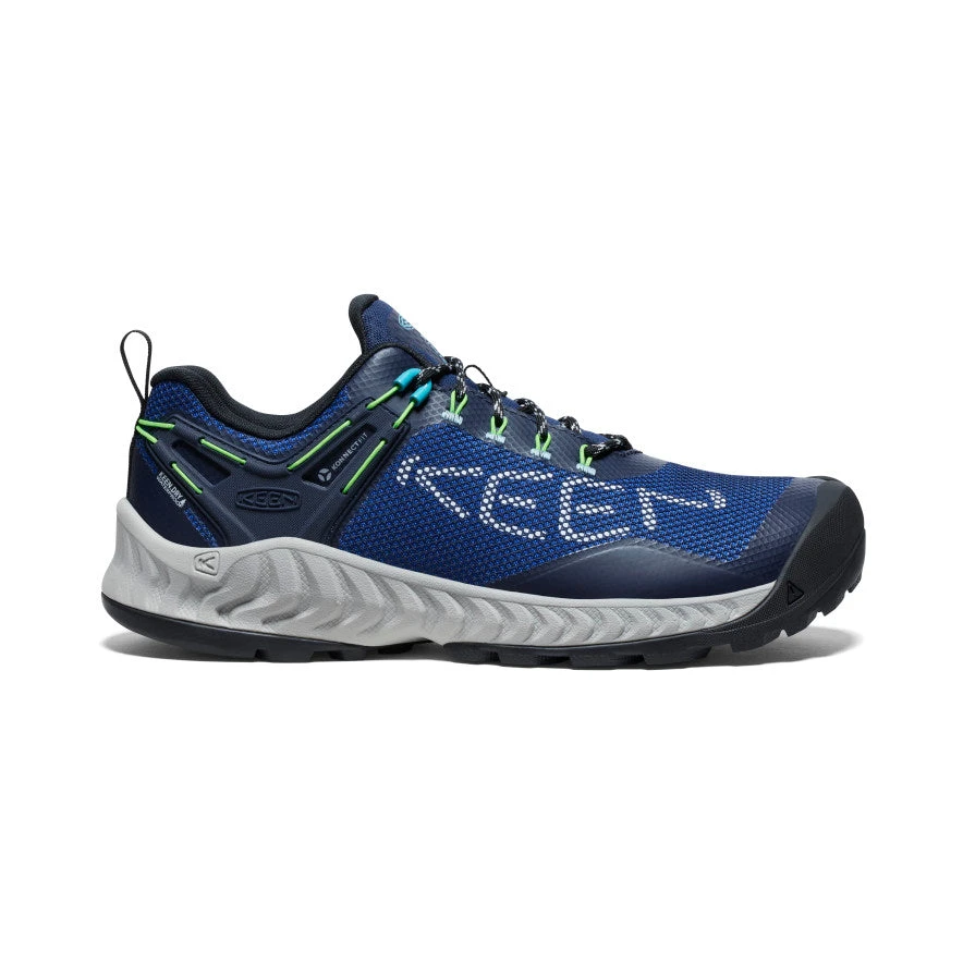 Keen Men's NXIS EVO Waterproof Shoe | Sky Captain/Green Flash 3 Keen Men's NXIS EVO Waterproof Shoe | Sky Captain/Green Flash