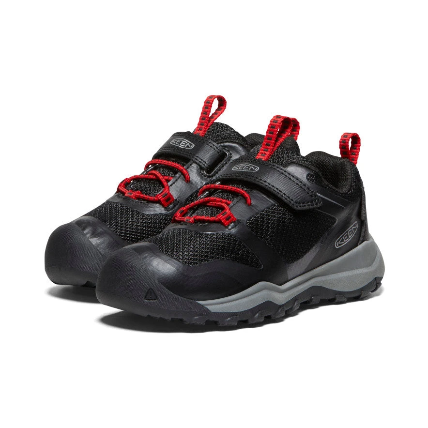Keen Little Kids' Wanduro Waterproof Shoe | Black/Ribbon Red 4 Keen Little Kids' Wanduro Waterproof Shoe | Black/Ribbon Red - Image 2