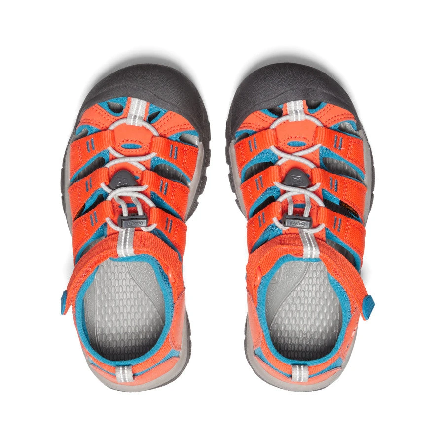 Keen Big Kids' Newport H2 | Safety Orange/Fjord Blue 6 Keen Big Kids' Newport H2 | Safety Orange/Fjord Blue - Image 4