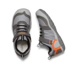 Keen Big Kids' Knotch Peak Sneaker | Magnet/Safety Orange -Keen Shoes Shop d24f4c3206e8ff13ea62a384a55c8ba0a35ccaf0