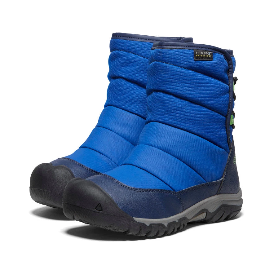 Keen Big Kids' Puffrider Waterproof Winter Boot | Naval Academy/Surf 4 Keen Big Kids' Puffrider Waterproof Winter Boot | Naval Academy/Surf - Image 2